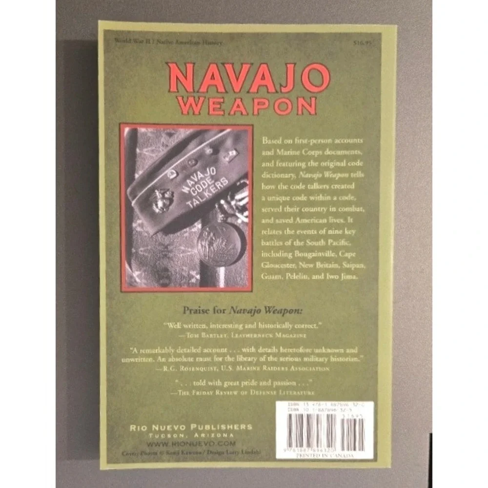 Navajo Weapon The Navajo Code Talkers Signed Peter MacDonald WWII Book